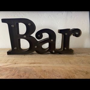 Marquee “Bar” Sign